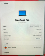  MacBook Pro 13” M2 2022 8GB RAM 256GB SSD Fully Functional!!