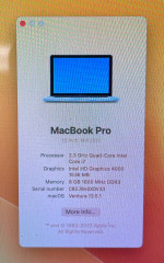 Apple MacBook Pro 15-inch Mid-2012 2.3GHz Quad-Core Intel Core i7