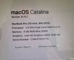 MacBook Pro 13 inch 2012 (used- excellent condition)
