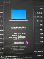 Apple Macbook Pro 2021 Ma pro 16 inches