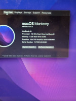 Macbook air 13inch 2015 intel i5 8gb ram 128gb ssd