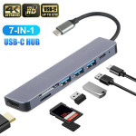 7-1 Multiport USB-C Adapter:USB,HDMI,PD,SD,TF MacBook Pro/Air,Nintendo