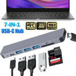 7-1 Multiport USB-C Adapter:USB,HDMI,PD,SD,TF MacBook Pro/Air,Nintendo