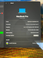 2018 MacBook Pro 15.4”
