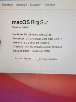 13 inch Macbook air WITH WARRANTY