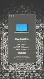MacBook Pro 13” Space Gray (Late 2020, 512GB SSD storage, 16GB memory, 8 core)