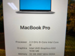Macbook Pro 16 inch 2019 Touch Bar core i9 32GB RAM 1TB SSD