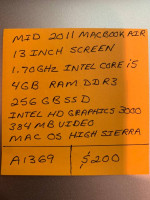 Mid 2011 MacBook air i5