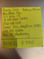 Early 2015 i5 Macbook Pro with 8GB Ram, Retina display and Monterey OS