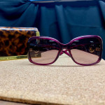Tory Burch Fuchsia Sunglasses with Tortoise Case