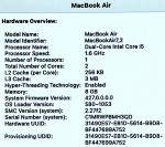 2015 Apple MacBook Air 13.3” i5-5250U 1.6GHz 8GB 128GB SSD Sonoma