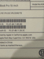 Mint! MacBook pro 2022 applecare plus 'M1max 10c,32gb,ram,32gpu 1tb