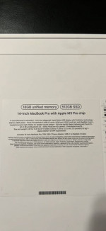 Macbook pro 14 inch M3 pro 18gb/512gb