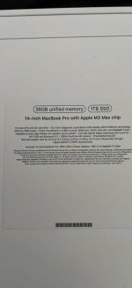 Macbook pro 14” m3 max 36gb/1tb