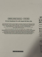 Macbook Pro 16” M3 Max, 36gb ram, 1TB ssd brand new sealed 1 year warranty