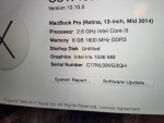 MacBook pro retina 13"