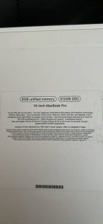 Macbook pro 14” m3 8gb/512gb