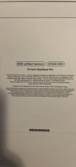 Macbook pro 14” M3 8gb/512gb