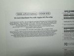 Macbook pro M3 18unified memory 512gb