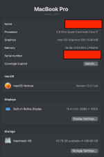 Pristine 2017 Retina 15in Macbook Pro i7 2.9ghz/16gb/512gb