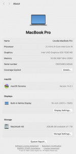 MacBook Pro i9 2.3GHz 16" 16GB RAM 1TB SSD with dedicated graphics
