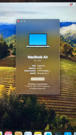 13” M1 Macbook Air