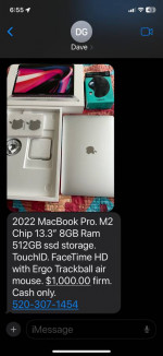 2022 MacBook Pro. M2
