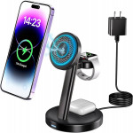 Magnetic Wireless Charging Station for Apple Series,15W 3-in-1 Standar