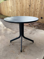 Crate & Barrel Lanai 32" round flip-top outdoor bistro table