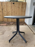 Crate & Barrel Lanai 32" round flip-top outdoor bistro table