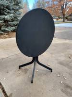 Crate & Barrel Lanai 32" round flip-top outdoor bistro table