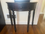 Foyer Entry Way Console Table & Mirror Set Black Red Rustic Patina