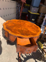 Drum Parlor Table with Drawer