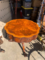 Drum Parlor Table with Drawer