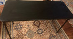Light, wide black table