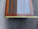 REDUCED! Nice Coffee Table~ Wood, Ratan, & Beveled Glass!