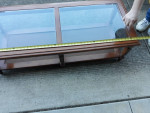 REDUCED! Nice Coffee Table~ Wood, Ratan, & Beveled Glass!