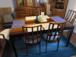 Large wood dining room table