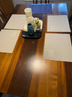Large wood dining room table