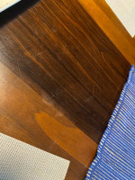 Large wood dining room table
