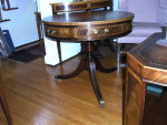 Henredon Inlaid Leather and Mahogany Table