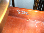 Henredon Inlaid Leather and Mahogany Table