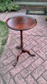 Inlaid Mahogany Candlestick Table