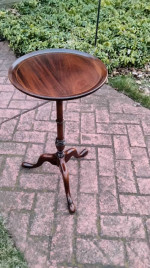 Inlaid Mahogany Candlestick Table