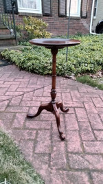 Inlaid Mahogany Candlestick Table