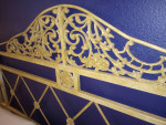 Headboard mirror and side table