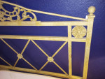 Headboard mirror and side table