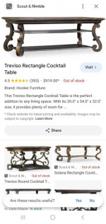 Hooker furniture coffee / cocktail table