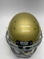 SCHUTT Youth Medium Recruit Hybrid Football Helmet Gold W/ Gray Mask/Chin Guard