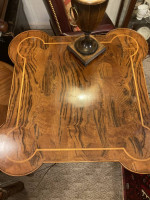 Game/Card Table-Dining-Exotic Woods Inlaid-33" Sq-Sturdy Accent-Entry